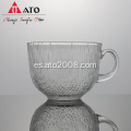 Taza de café con taza de agua de vidrio elegante ATO beber café